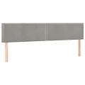 cadre de lit et matelas Gris clair 160x200cm Velours