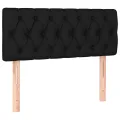 cadre de lit avec matelas et LED Noir 90x200cm Tissu