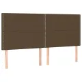 Têtes de lit 4 pcs Marron Foncé 90x5x78/88 cm Tissu