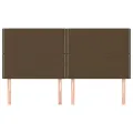 Têtes de lit 4 pcs Marron Foncé 90x5x78/88 cm Tissu