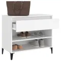Armoire à chaussures Blanc 70x36x60 cm Bois d'ingénierie