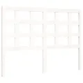Cadre de lit avec tête de lit blanc petit double bois massif