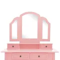 Ensemble de coiffeuse et tabouret Rose 100x40x146 cm Paulownia