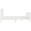 Cadre de lit Blanc Bois massif 140x200 cm