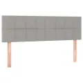 cadre de lit avec matelas Gris clair 140x200cm Tissu
