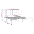 Cadre de lit Bois de pin massif 200x200 cm