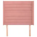 Tête de lit avec oreilles Rose 103x16x118/128 cm Velours