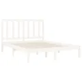 Cadre de lit Blanc Bois massif 120x200 cm