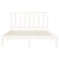 Cadre de lit Blanc Bois massif 120x200 cm