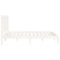 Cadre de lit Blanc Bois massif 120x200 cm