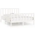 Cadre de lit Blanc Bois massif 120x200 cm