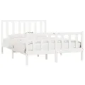 Cadre de lit Blanc Bois massif 120x200 cm