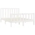 Cadre de lit Blanc Bois massif 120x200 cm