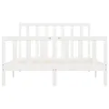 Cadre de lit Blanc Bois massif 120x200 cm