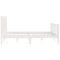 Cadre de lit Blanc Bois massif 120x200 cm