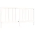Cadre de lit avec tête de lit blanc 200x200 cm bois massif
