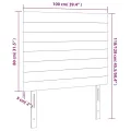 Têtes de lit 2 pcs Rose 100x5x78/88 cm Velours
