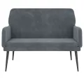 Banc Gris foncé 108x79x79 cm Velours