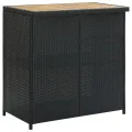Ensemble de bar 3 pcs Résine tressée Noir