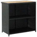 Ensemble de bar 3 pcs Résine tressée Noir