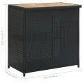 Ensemble de bar 3 pcs Résine tressée Noir