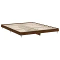 Cadre de lit chêne marron 120x200 cm bois d'ingénierie