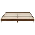 Cadre de lit chêne marron 120x200 cm bois d'ingénierie