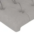 Cadre de lit avec tête de lit Gris clair 100x200 cm Tissu