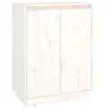 Armoire à chaussures Blanc 60x35x80 cm Bois de pin massif