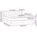 cadre de lit et matelas Gris clair 160x200cm Velours