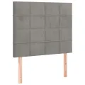 cadre de lit et matelas Gris clair 80x200 cm Velours