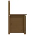 Banc Marron miel 80x41x77 cm Bois de pin massif