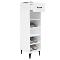 Armoire à chaussure Blanc brillant 30x35x105 cm Bois ingénierie