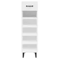 Armoire à chaussure Blanc brillant 30x35x105 cm Bois ingénierie