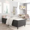 cadre de lit Gris Tissu 100x200 cm