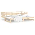 Lit coulissant Bois de pin solide 2x(90x200) cm
