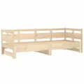 Lit coulissant Bois de pin solide 2x(90x200) cm