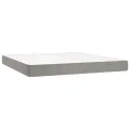 cadre de lit et matelas Gris clair 180x200cm Velours