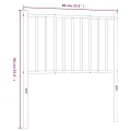 Tête de lit métal noir 80 cm
