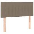 cadre de lit avec matelas LED Taupe 100x200 cm Tissu