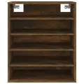 Meuble à chaussures Chêne fumé 60x35x70 cm Bois d'ingénierie