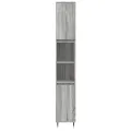 Ensemble d'armoires de salle de bain 3 pcs sonoma gris