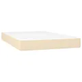 cadre de lit avec matelas Crème 120x200 cm Tissu