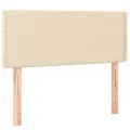 cadre de lit avec matelas Crème 120x200 cm Tissu