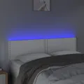 Tête de lit à LED Blanc 144x5x78/88 cm Similicuir