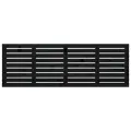 Tête de lit murale Noir 186x3x63 cm Bois massif de pin