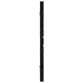 Tête de lit murale Noir 186x3x63 cm Bois massif de pin