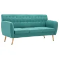 Canapé à 3 places revêtement en tissu 172x70x82 cm vert