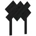 Tête de lit Noir 72,5x3x81 cm Bois massif de pin