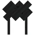 Tête de lit Noir 72,5x3x81 cm Bois massif de pin